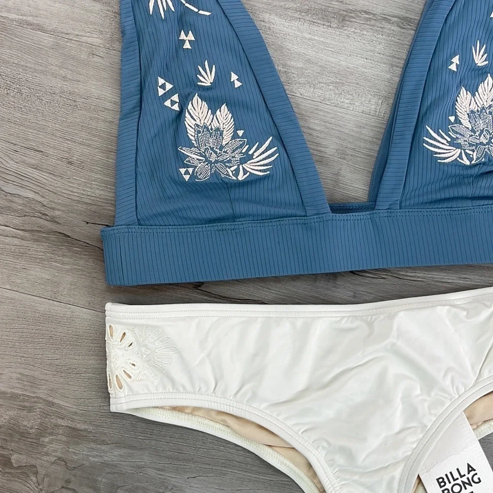 ☀️BILLABONG☀️HURLEY☀️RIB EMB BAND SURF EMBROIDERY BIKINI SET